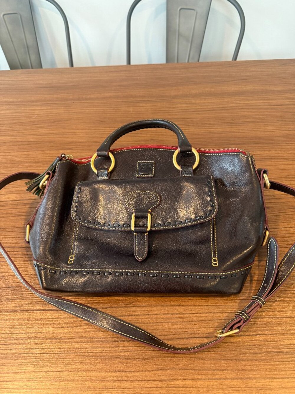 Dooney and Bourke Dark Brown Florentine Satchel